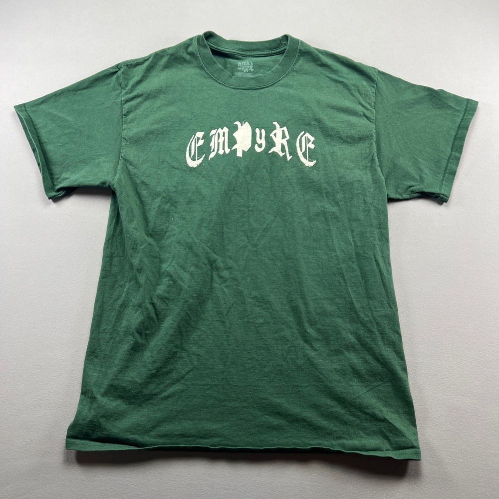 Empyre Disrupted Gothic T Shirt Mens Large Stencil Graphic Cotton Rib Crew Neck